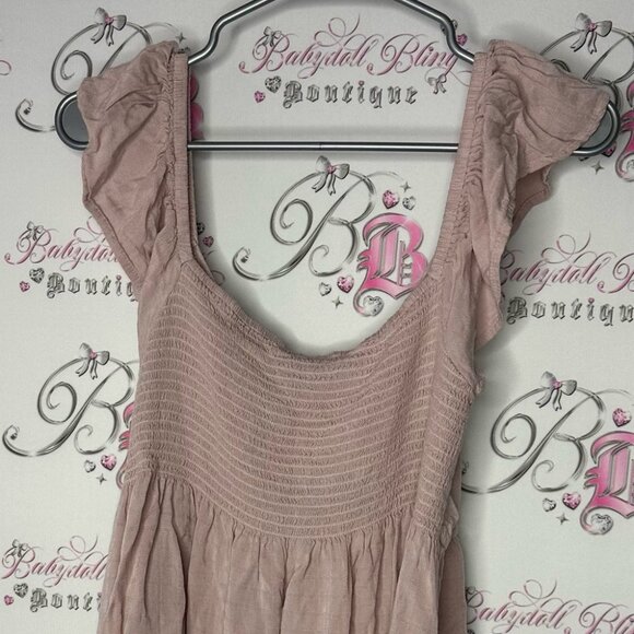 Blue B tank top frilly shoulder straps Pink Ruffle Sleeve Top - Picture 3 of 8